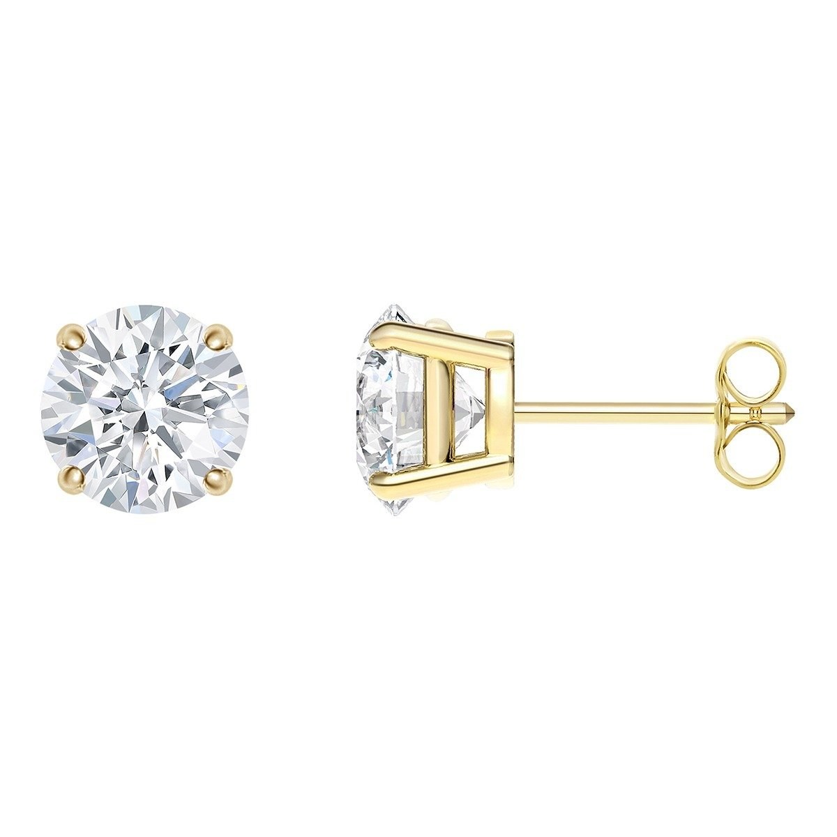White Gold Austrian Crystal Stud Earring in Gift Box - ALILY