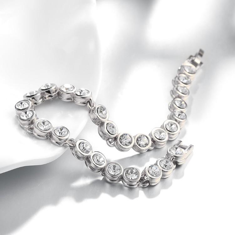 3.00CT TENNIS BRACELET 18K WHITE GOLD PLATED WITH SWAROVSKI CRYSTAL, Bracelets, ALILY , ALILY jewelryjewelry deals, swarovski crystal jewelry, groupon jewelry,, jewelry for mom,