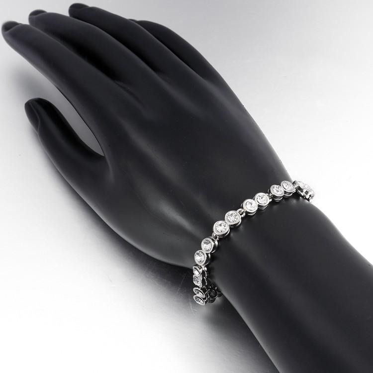 3.00CT TENNIS BRACELET 18K WHITE GOLD PLATED WITH SWAROVSKI CRYSTAL, Bracelets, ALILY , ALILY jewelryjewelry deals, swarovski crystal jewelry, groupon jewelry,, jewelry for mom,