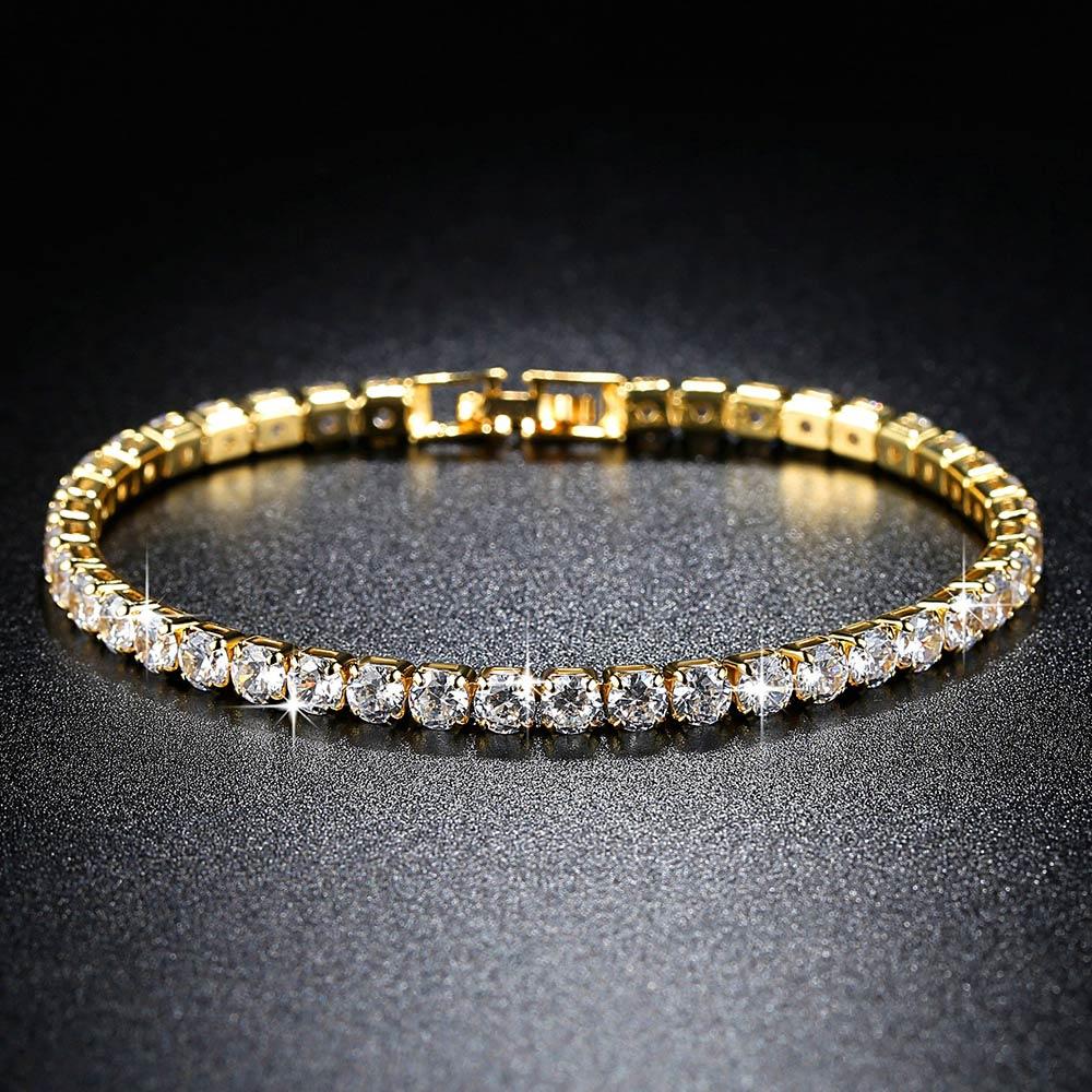 Stud Earrings and Tennis Bracelet Set Made with Crystals