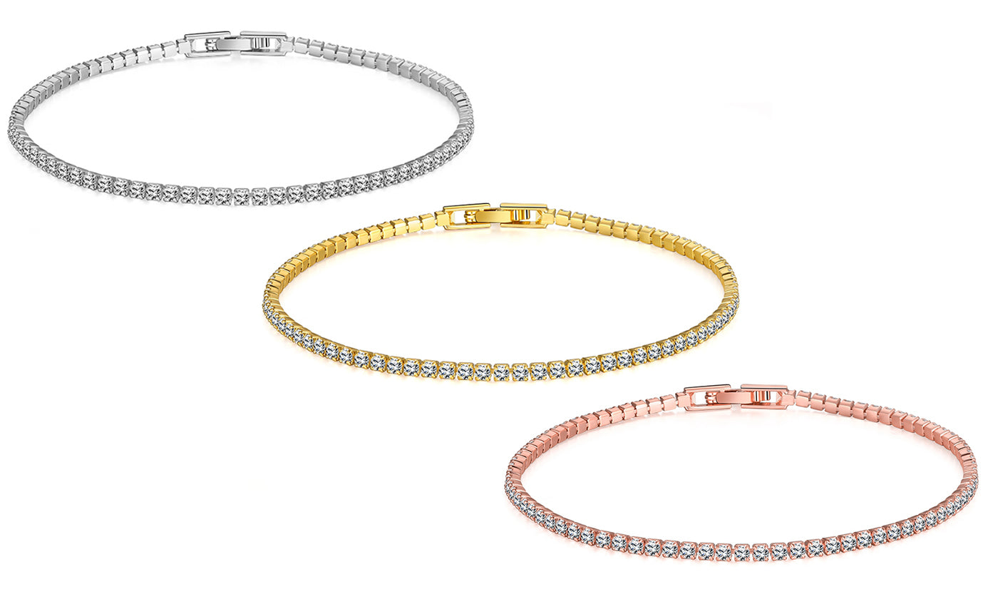 8.00 CTTW Certified Gemstone Tennis Bracelet in 18K Gold Plating - 15 Options