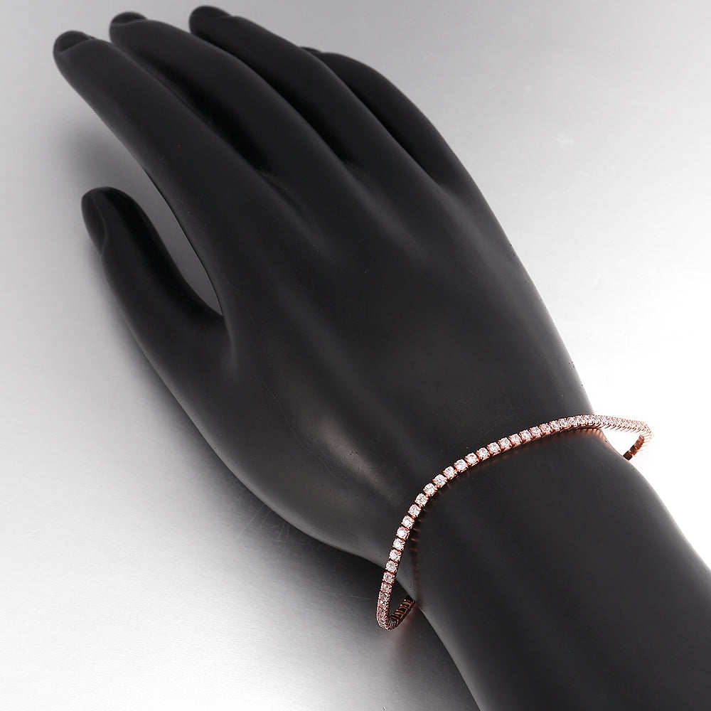 8.00 CTTW Certified Gemstone Tennis Bracelet in 18K Gold Plating - 15 Options