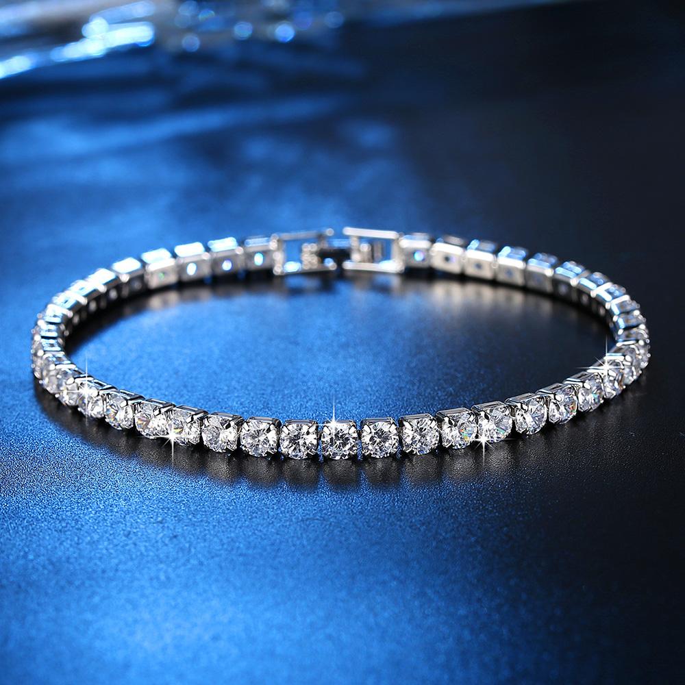 Stud Earrings and Tennis Bracelet Set Made with Crystals