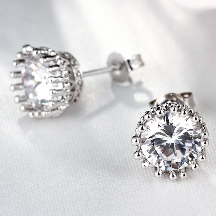 Royal Crown Swarovski Crystal Stud Earrings - ALILY www..com fashion jewelry for women