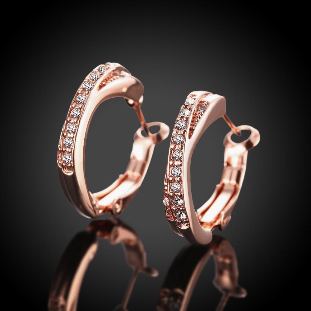 Duo Intertwined Twisted Earrings Made with Swarovski Elements, Earring, ALILY , ALILY jewelryjewelry deals, swarovski crystal jewelry, groupon jewelry,, jewelry for mom,