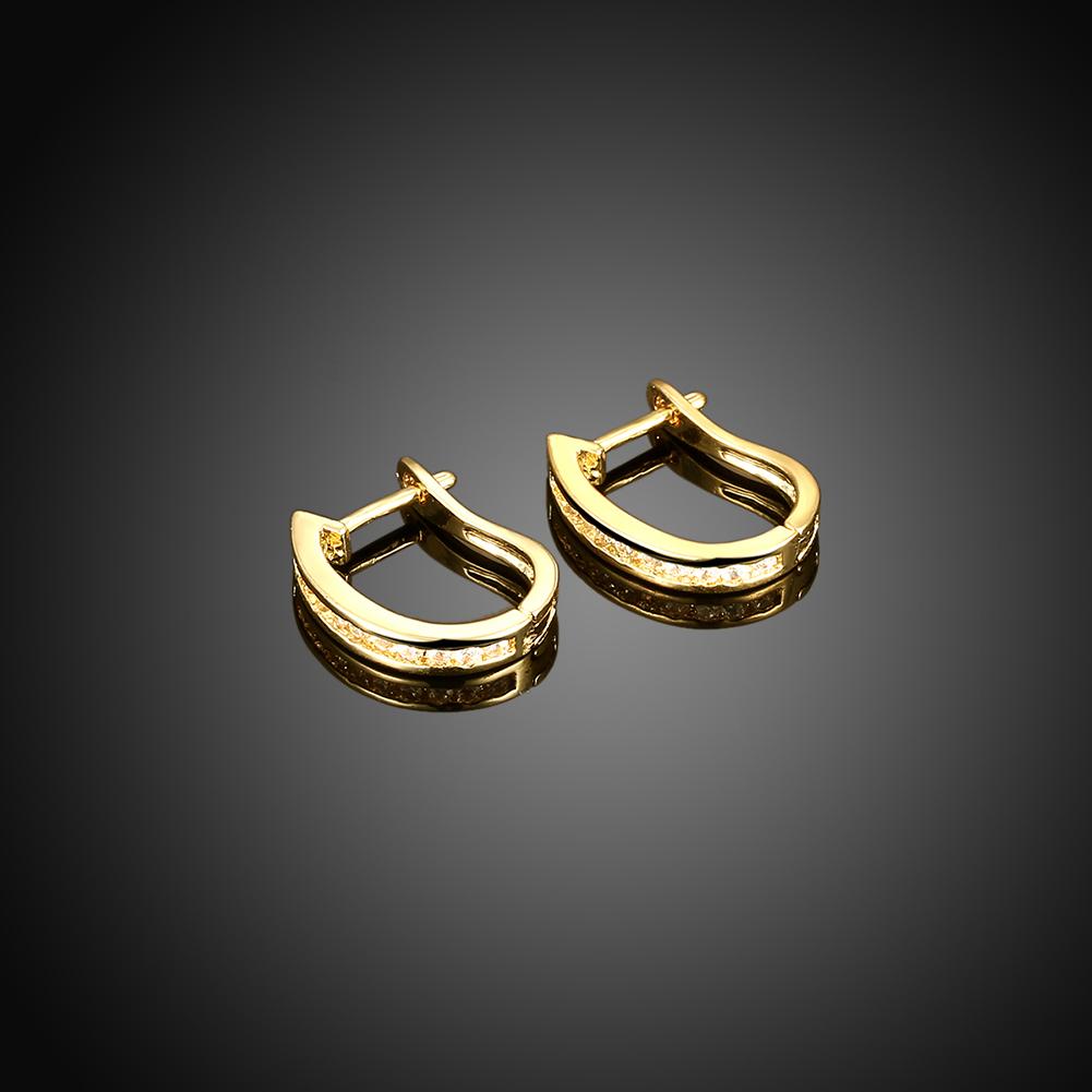 Thin Linin Elements Earrings in 14K Gold