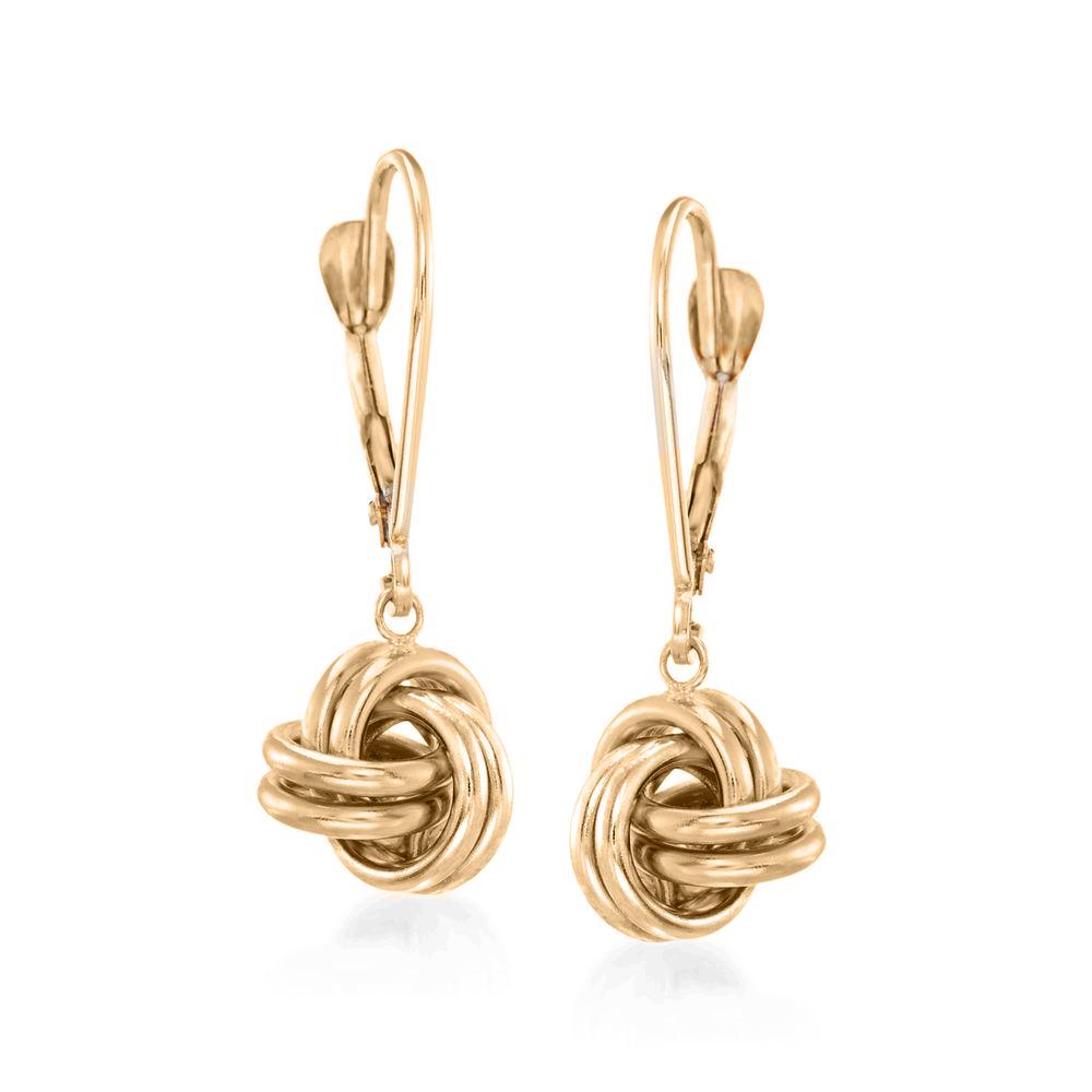 Mesh Leverback Twist Drop in 18K Gold Plated