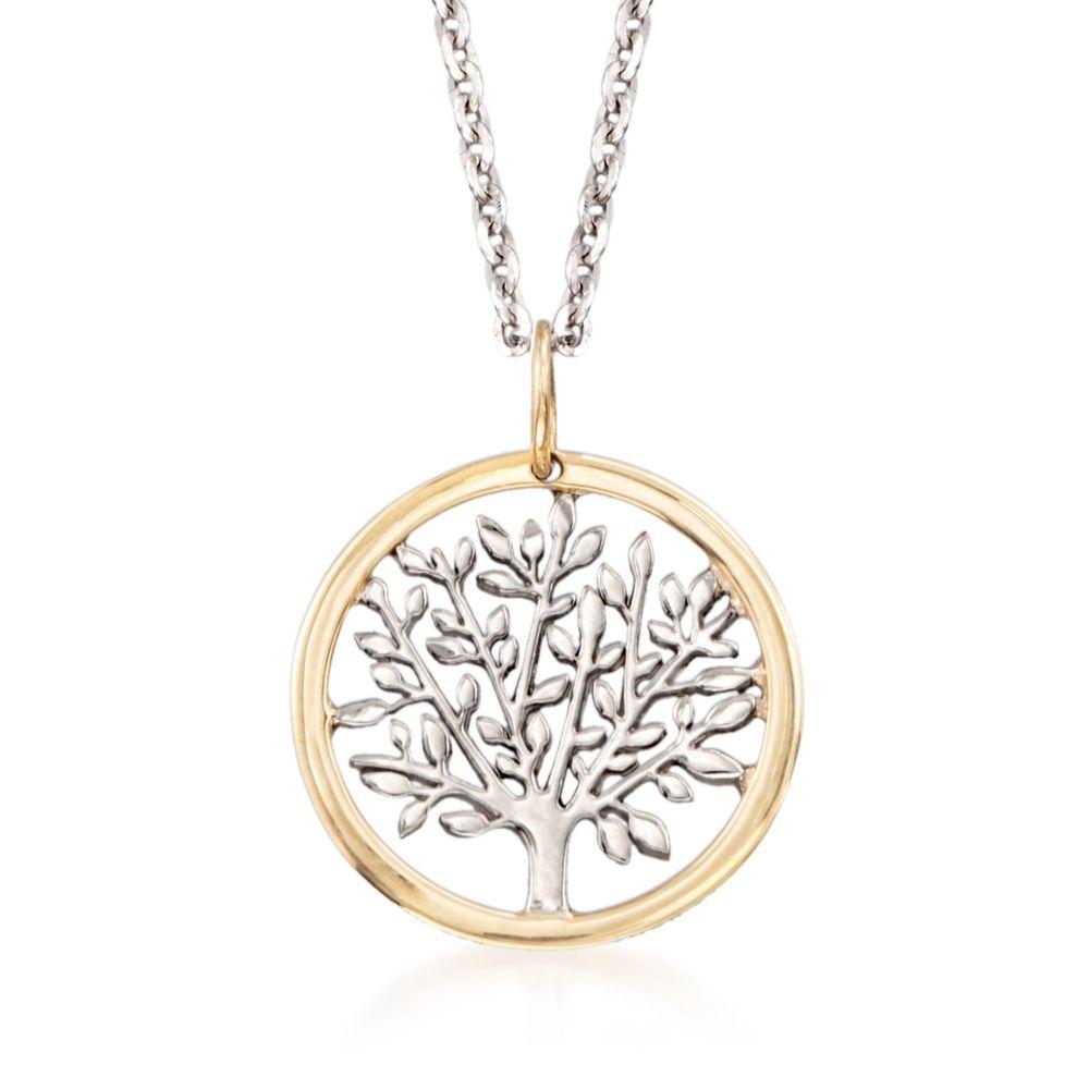 Gold Edge Praying to the Tree of Life Necklace in 18K Gold Plated, Necklace, ALILY , ALILY jewelryjewelry deals, swarovski crystal jewelry, groupon jewelry,, jewelry for mom,