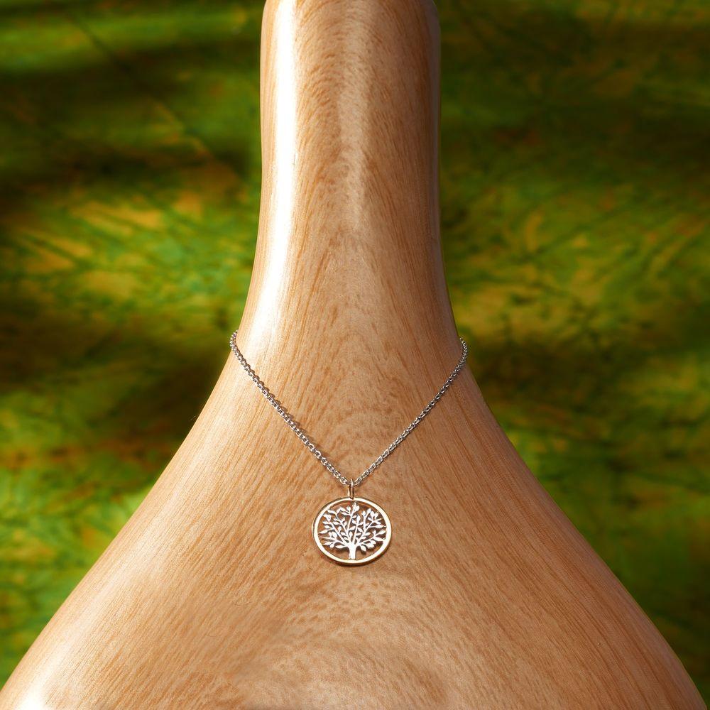 Gold Edge Praying to the Tree of Life Necklace in 18K Gold Plated, Necklace, ALILY , ALILY jewelryjewelry deals, swarovski crystal jewelry, groupon jewelry,, jewelry for mom,