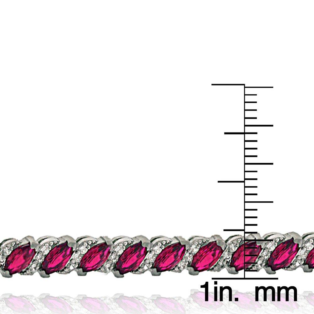 20.00 CT Genuine Pink Topaz Vine Bracelet Embellished with Swarovski Crystals in 18K White Gold Plated, Bracelet, ALILY , ALILY jewelryjewelry deals, swarovski crystal jewelry, groupon jewelry,, jewelry for mom,