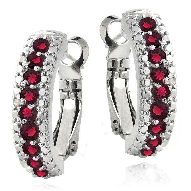 5.55 CTTW Gemstone Lining Earrings in 18K White Gold- Five Options, , ALILY , ALILY jewelryjewelry deals, swarovski crystal jewelry, groupon jewelry,, jewelry for mom,