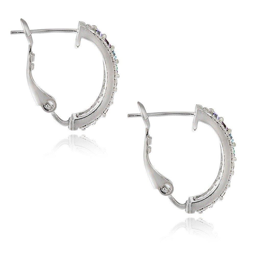 5.55 CTTW Gemstone Lining Earrings in 18K White Gold- Five Options, , ALILY , ALILY jewelryjewelry deals, swarovski crystal jewelry, groupon jewelry,, jewelry for mom,