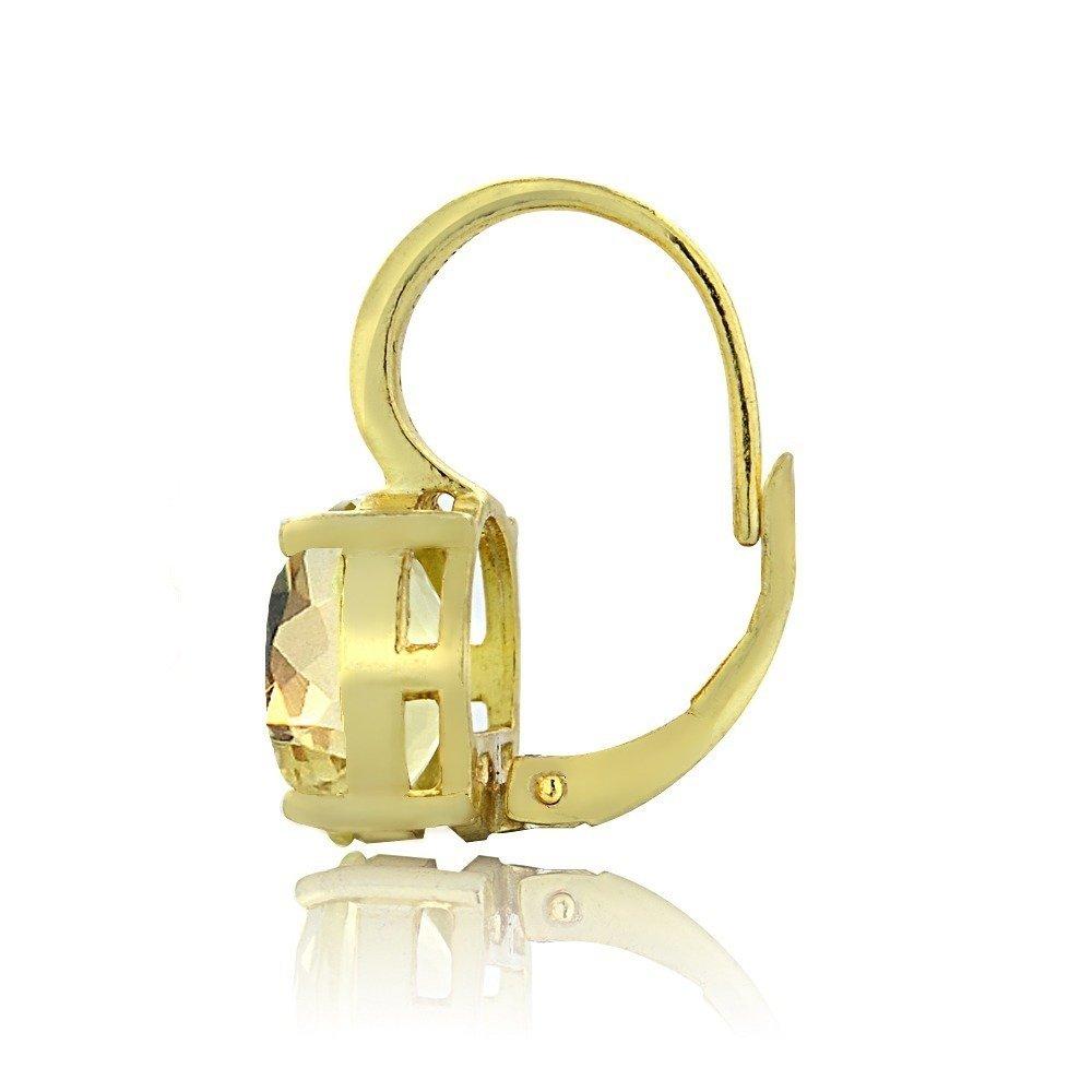 1.50 Ct Oval Cut Yellow with Pave crystals Stud Earringin 18K Gold Plated, Earring, ALILY , ALILY jewelryjewelry deals, swarovski crystal jewelry, groupon jewelry,, jewelry for mom,