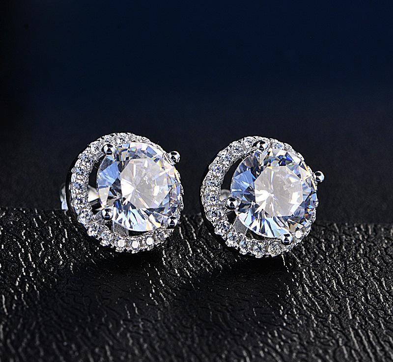 Halo Stud Earrings with Swarovski Crystals with FREE Gift Box, , ALILY , ALILY jewelryjewelry deals, swarovski crystal jewelry, groupon jewelry,, jewelry for mom,