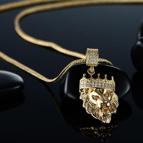 Father's Day! King of the Jungle Iced Out Pendant Necklace in 18K Gold, , ALILY , ALILY jewelryjewelry deals, swarovski crystal jewelry, groupon jewelry,, jewelry for mom,