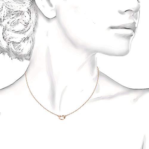 Trendy Twist Necklace 18" - 14K Rose Gold Plated