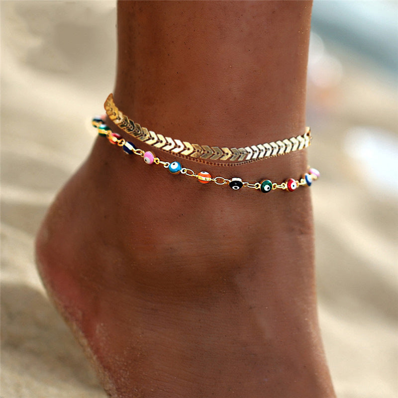 Women's Summer Anklet in 18K Gold Plated 18+ Styles Available to Chose From