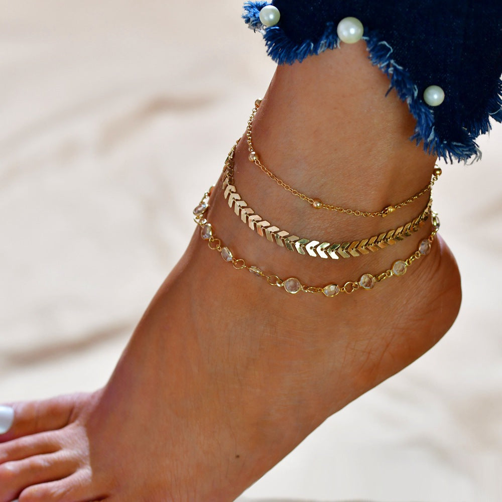 Women's Summer Anklet in 18K Gold Plated 18+ Styles Available to Chose From