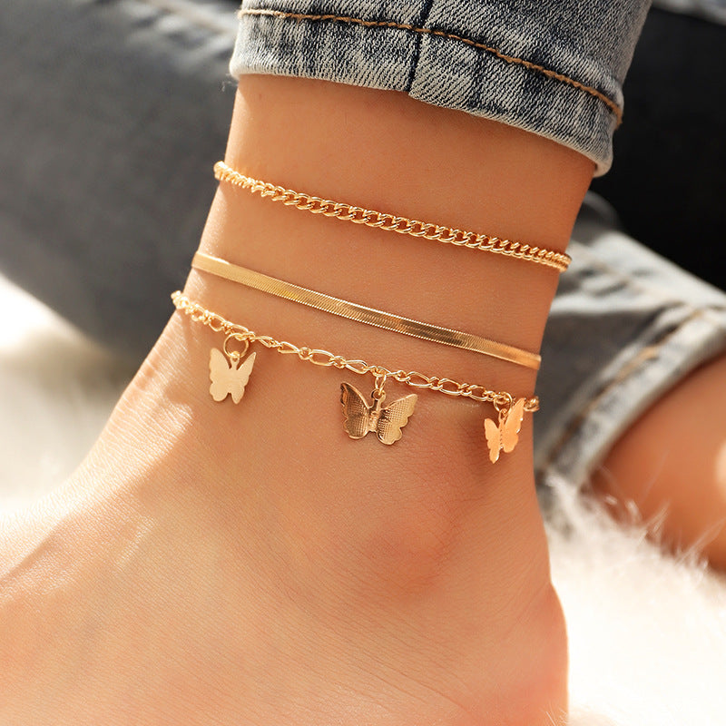 Women's Summer Anklet in 18K Gold Plated 18+ Styles Available to Chose From