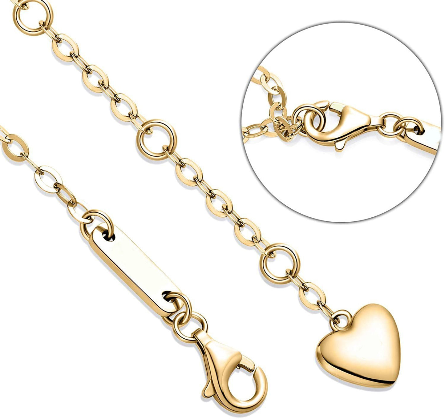 White Elements Infinite Pendant Chain Bracelet in 14K Gold Plating