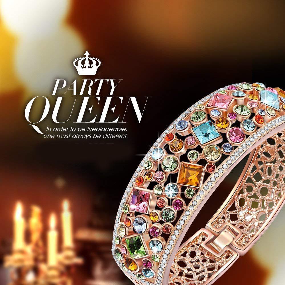 Bregenz Rainbow of Life Bangle in 18K Rose Gold Plated