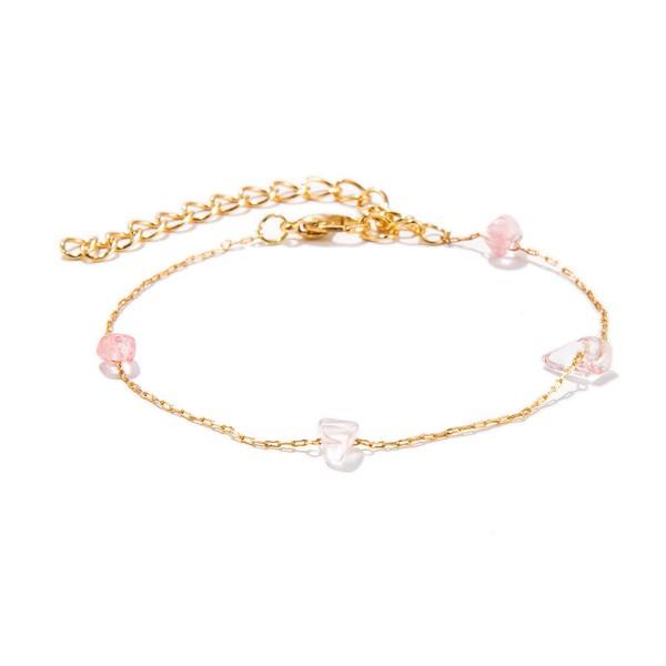 5 Piece Pink Crystal Celestial Bracelet Set - ALILY