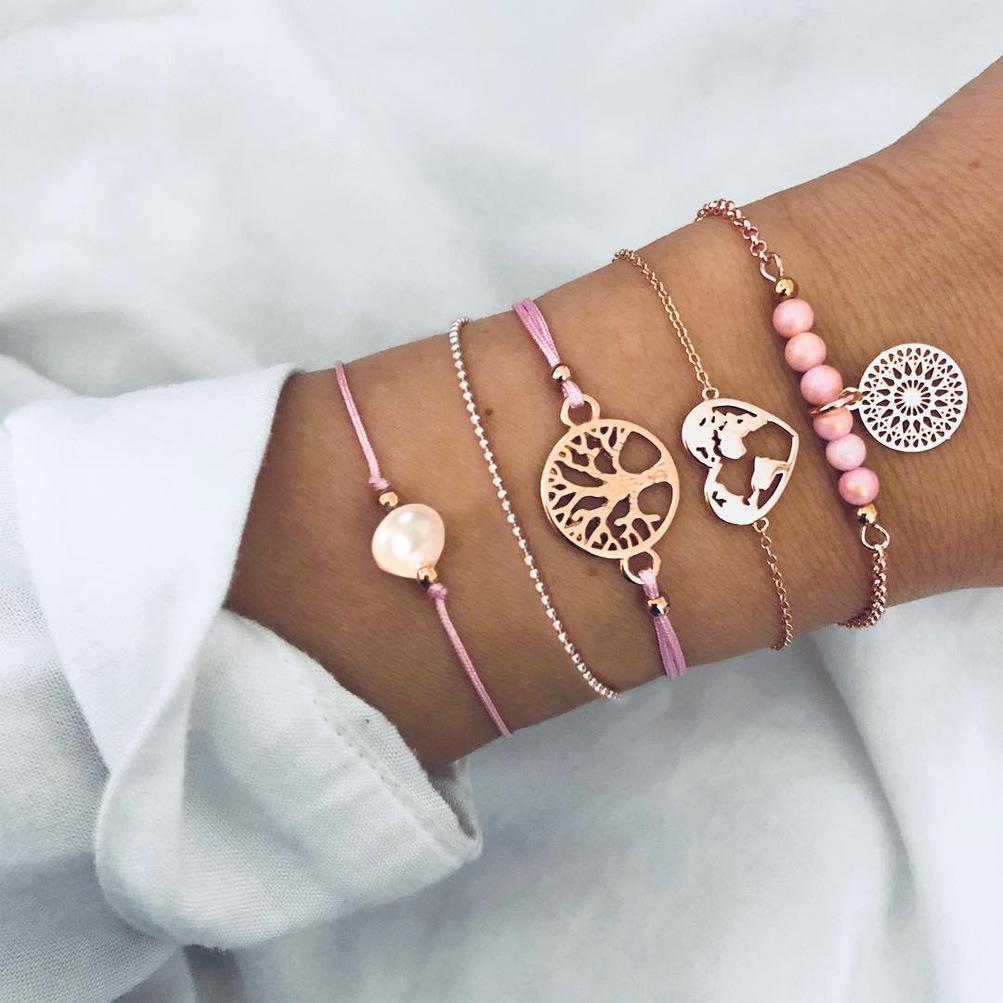 Women of The World Unite 5 Piece Bracelet Set - ALILY