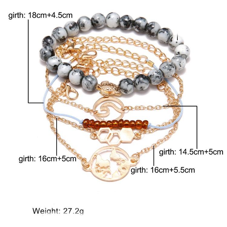 Cleaning Our Oceans Marble 5 Piece Bracelet Set - ALILY