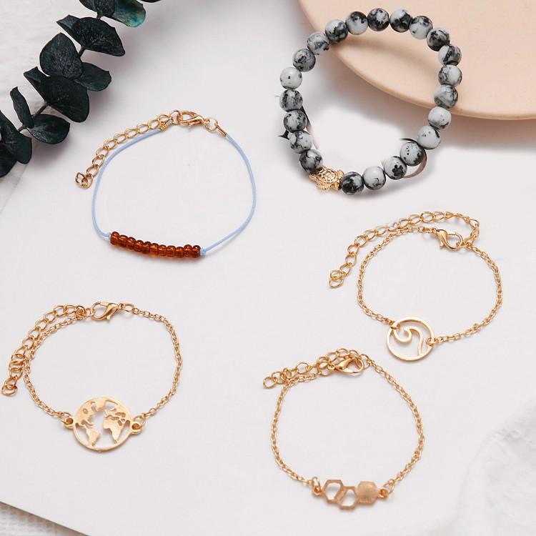 Cleaning Our Oceans Marble 5 Piece Bracelet Set - ALILY
