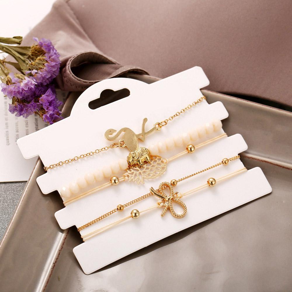 Wild Jungle Marble Stretch 5 Piece Bracelet Set - ALILY