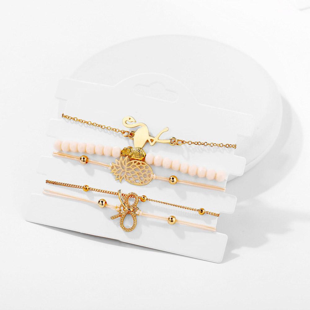 Wild Jungle Marble Stretch 5 Piece Bracelet Set - ALILY