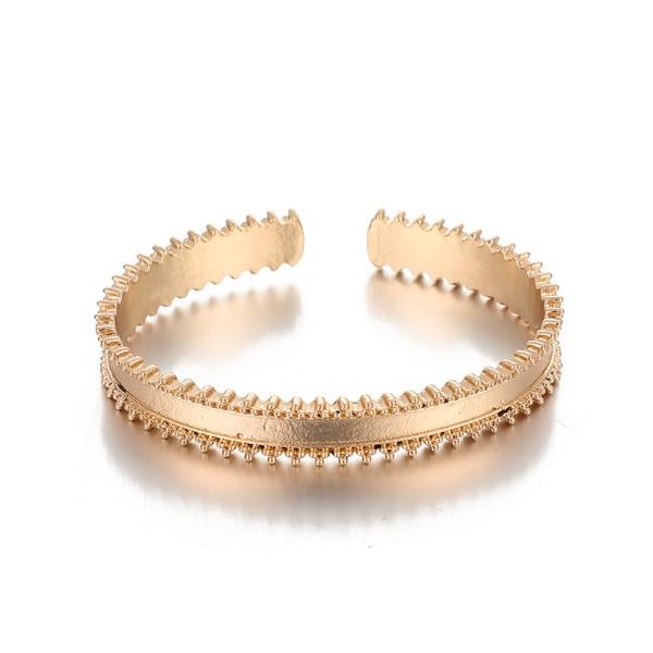 White Crystal Celestial 4 PC Bangle Set in 14K Gold - ALILY