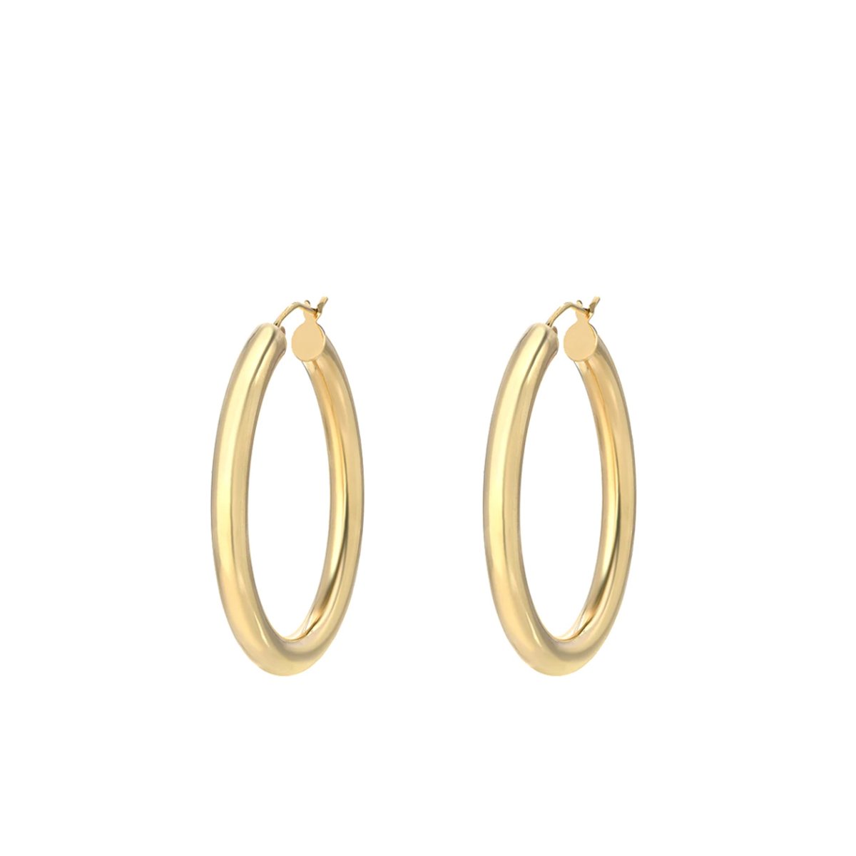 Classic 1" Round Hoop Earringin 18K Gold Plated, Earring, ALILY , ALILY jewelryjewelry deals, swarovski crystal jewelry, groupon jewelry,, jewelry for mom,