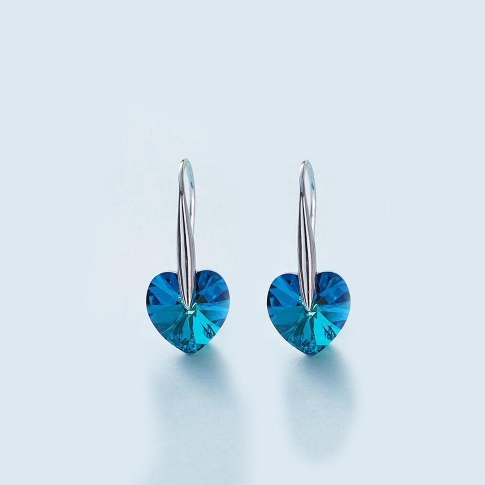 Heart Drop 18K White Gold Plated