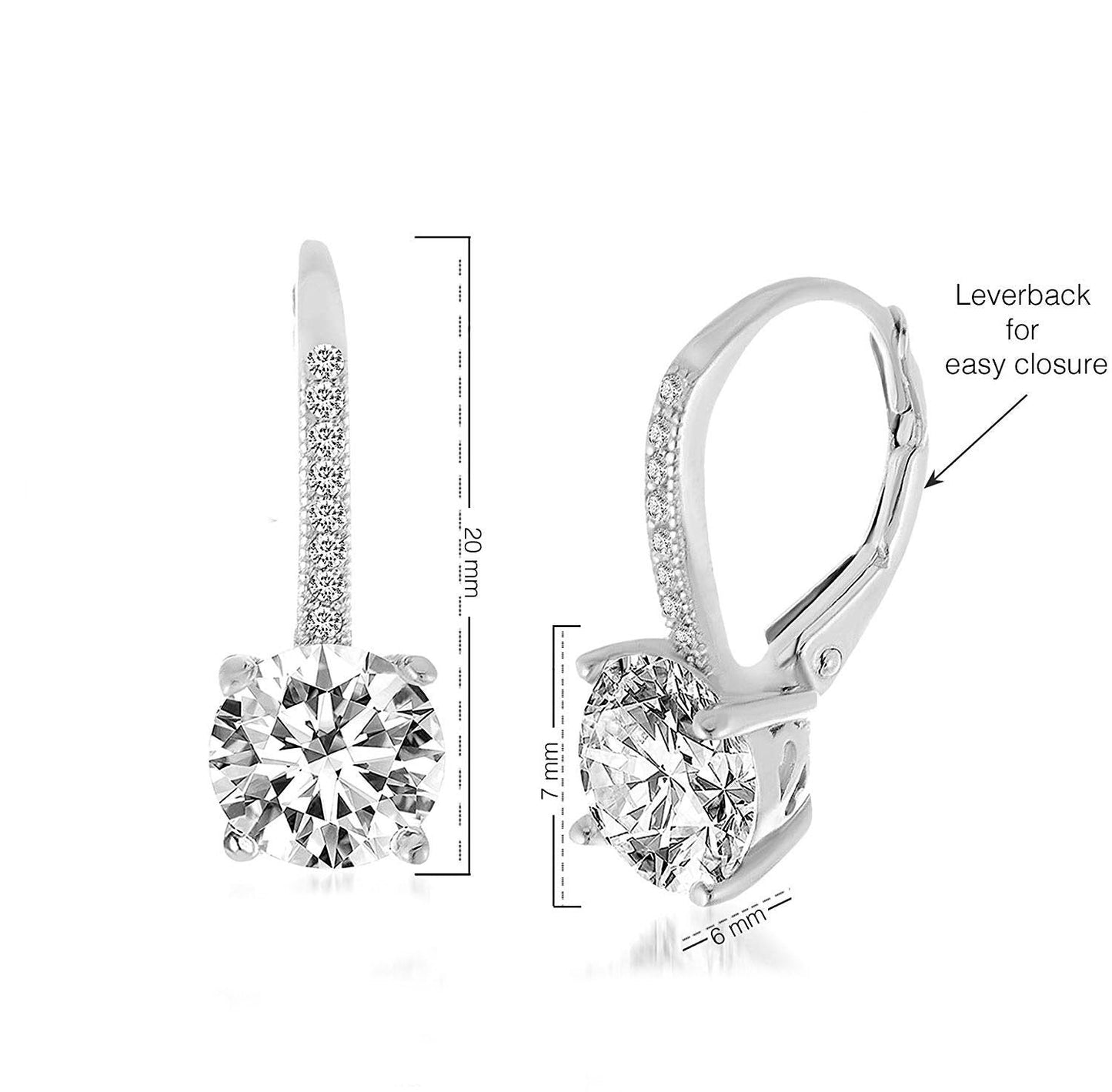 Pave Leverback Earrings in 18K Gold with Elements by Golden NYC ( 3 Colors)