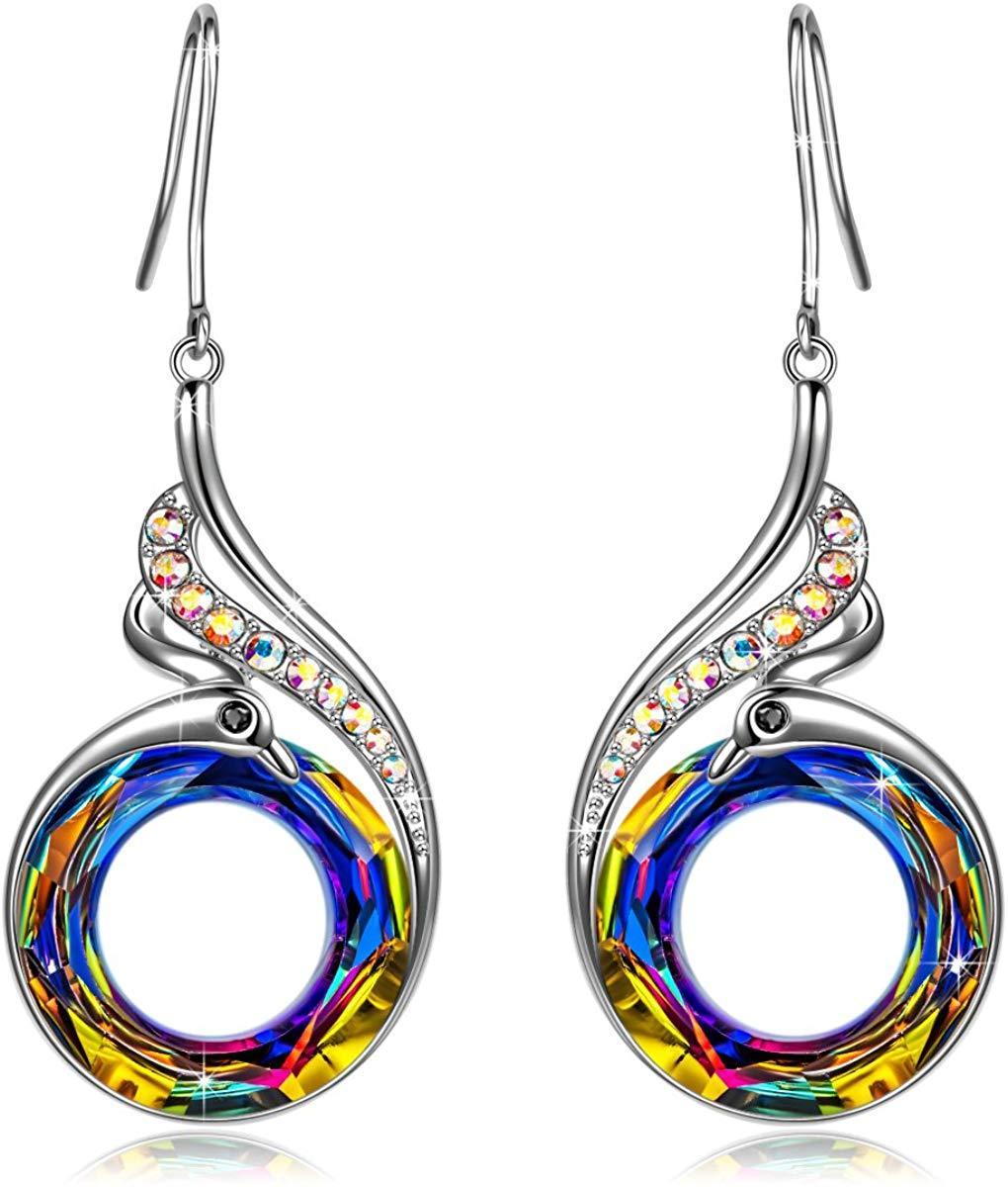 Flaming Phoenix Fire Swirl Drop Earring - ALILY