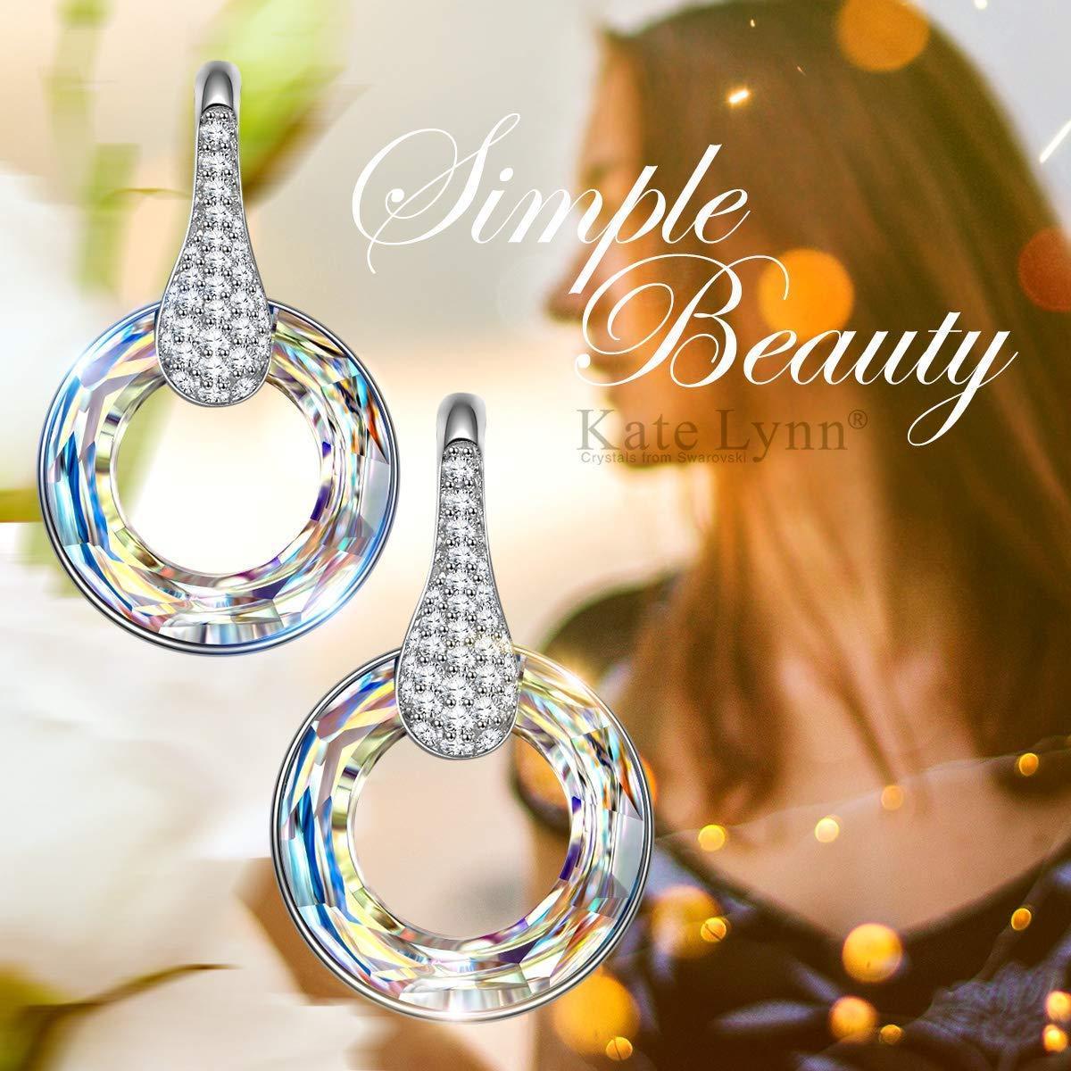 Aurora Borilles Round Stone Pave Drop Earring - ALILY