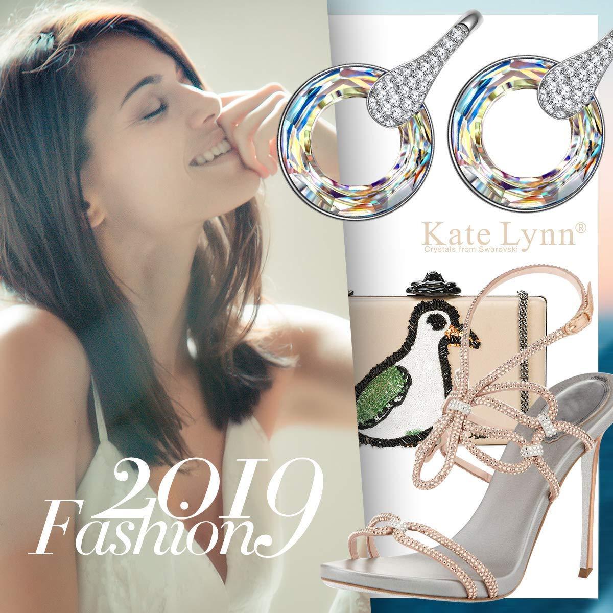 Aurora Borilles Round Stone Pave Drop Earring - ALILY
