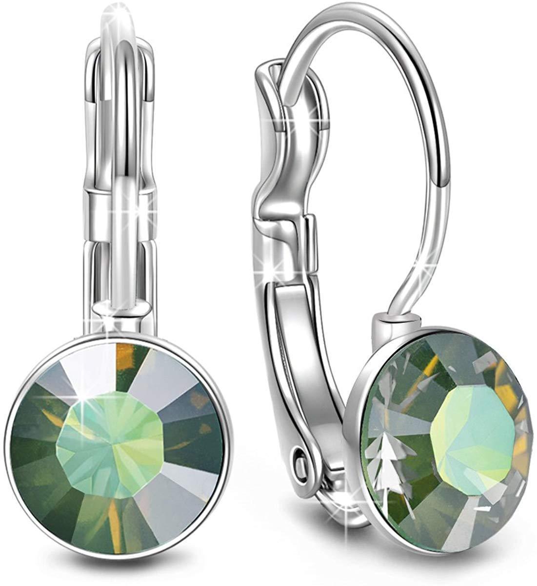 Round Baby 0.3" Crystals Leverback Earring - ALILY