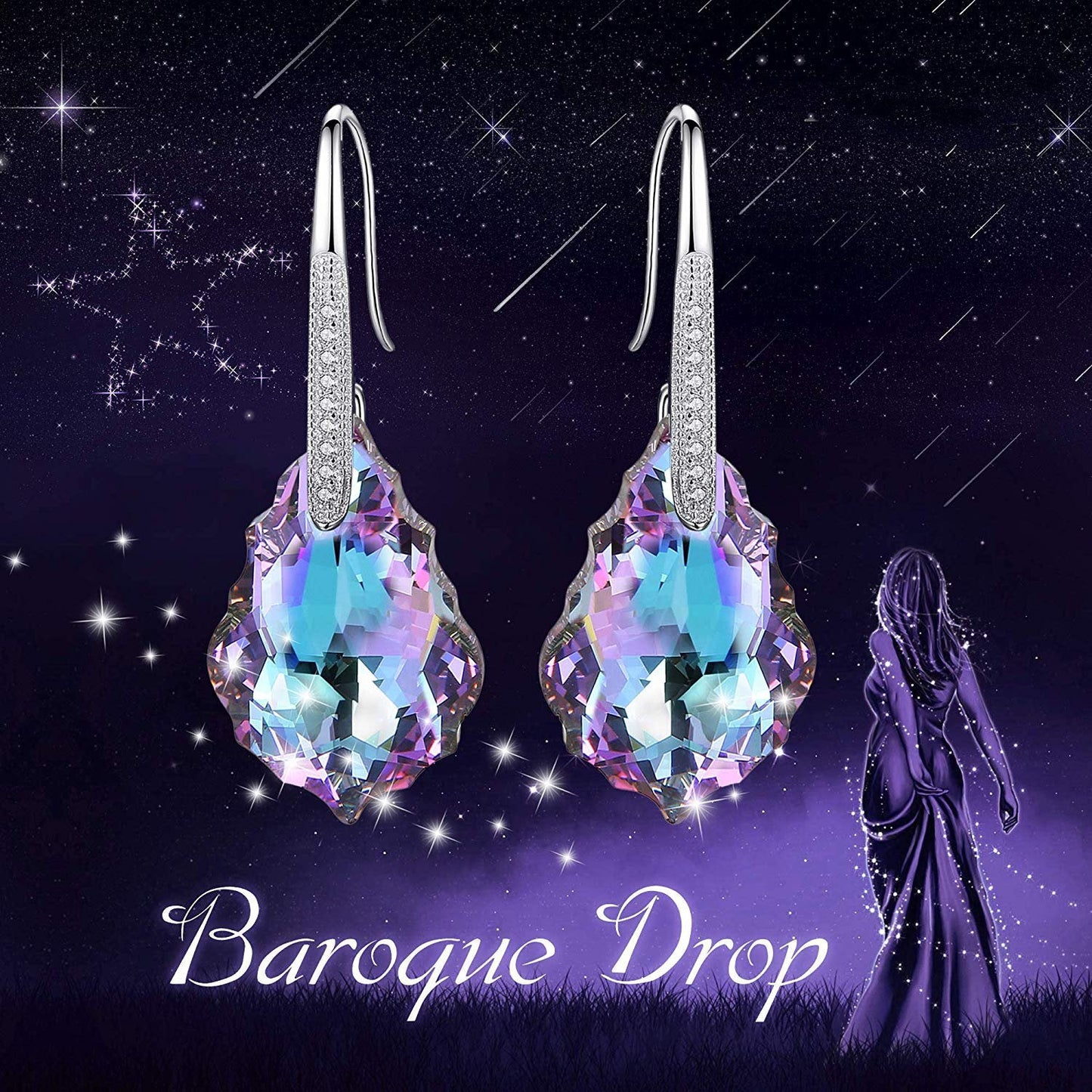 Baroque Drop Changing Color Drop Earring - ALILY