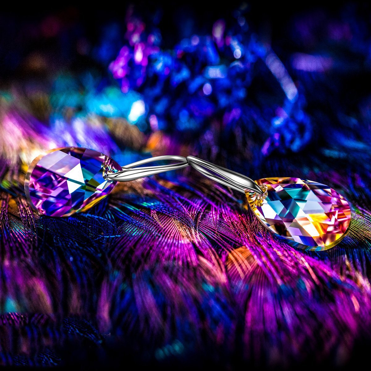 Vivid Light Crystal Drop Earring - ALILY