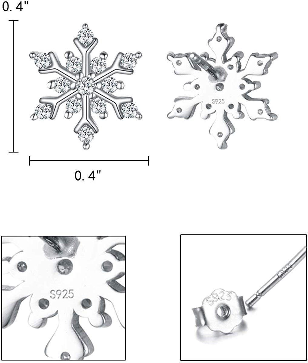 Snowflake for Winter Pave Stud Earrings - ALILY