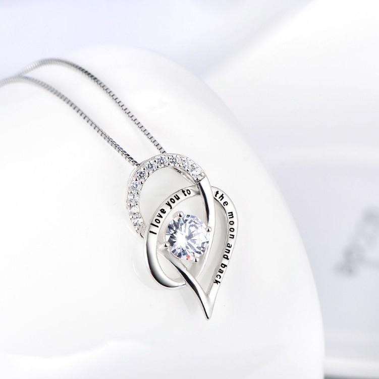 I Love You Necklace in Silver - ALILY www..com fashion jewelry for women