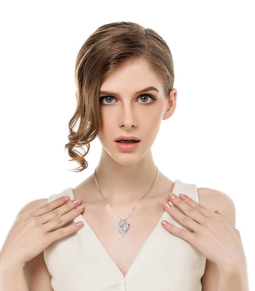 Love you to The Moon & Back Necklace Made with Austrian Elements in 18K Gold Plating - ALILY