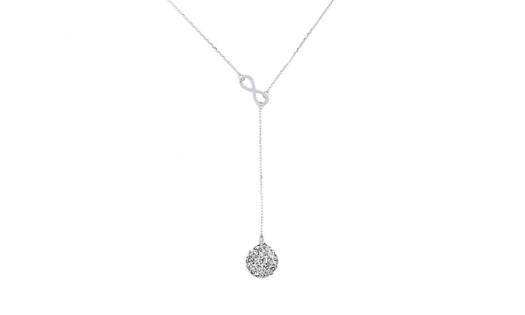 Infinity Y Necklace made with Swarovski Elements in Sterling Silver - ALILY www..com fashion jewelry for women