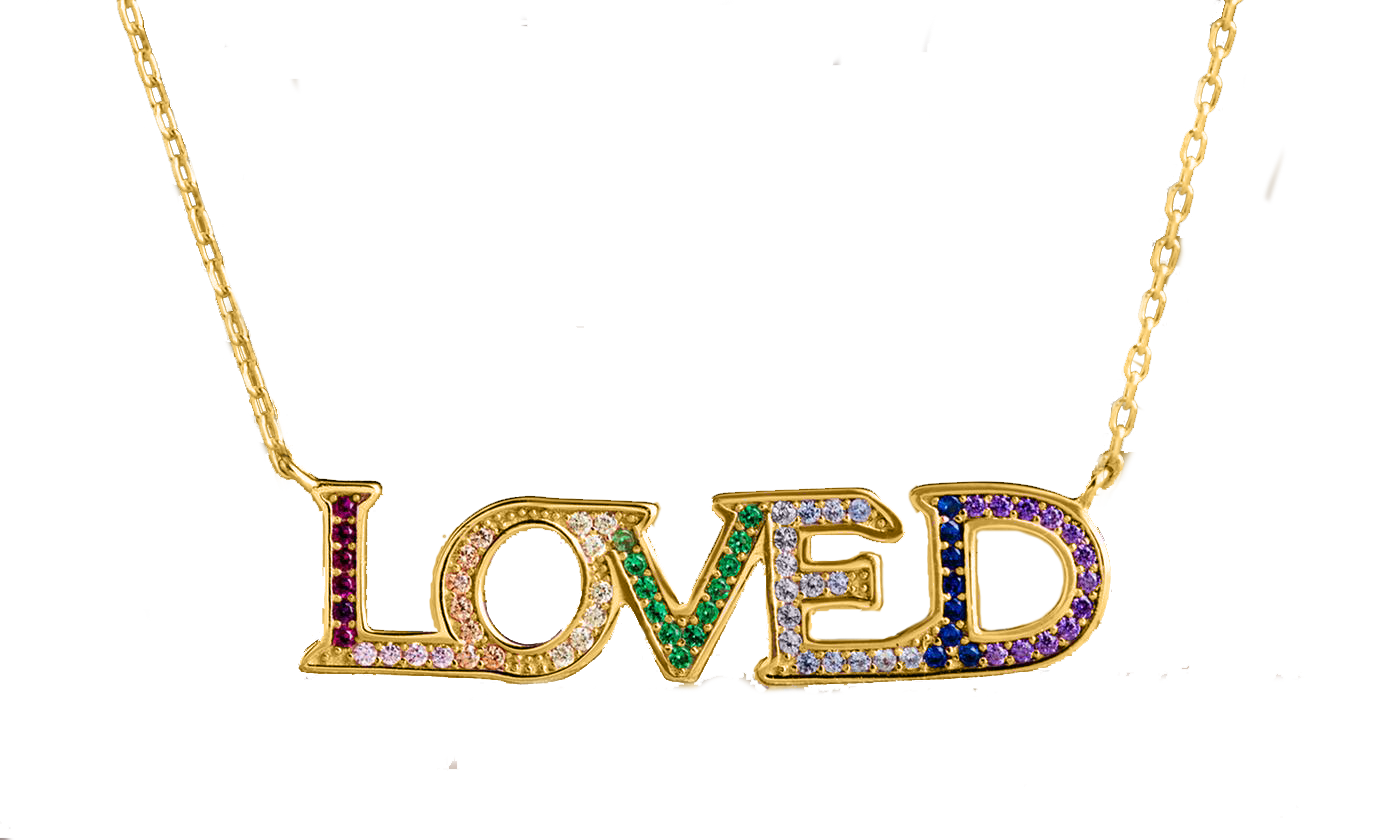 LOVED Pave Necklace in 18K Gold Plated