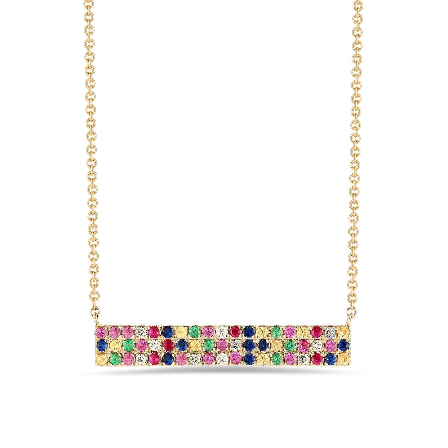 Rainbow Elements Pendant Necklaces in 14K Gold (Multiple Options)