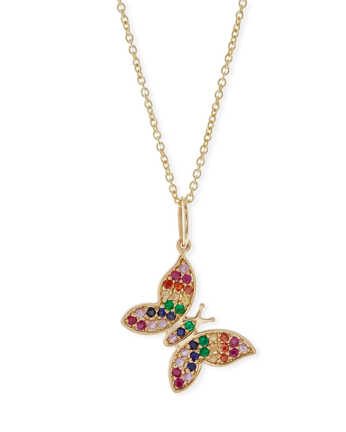 Rainbow Elements Pendant Necklaces in 14K Gold (Multiple Options)