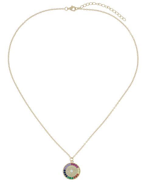 Rainbow Elements Pendant Necklaces in 14K Gold (Multiple Options)