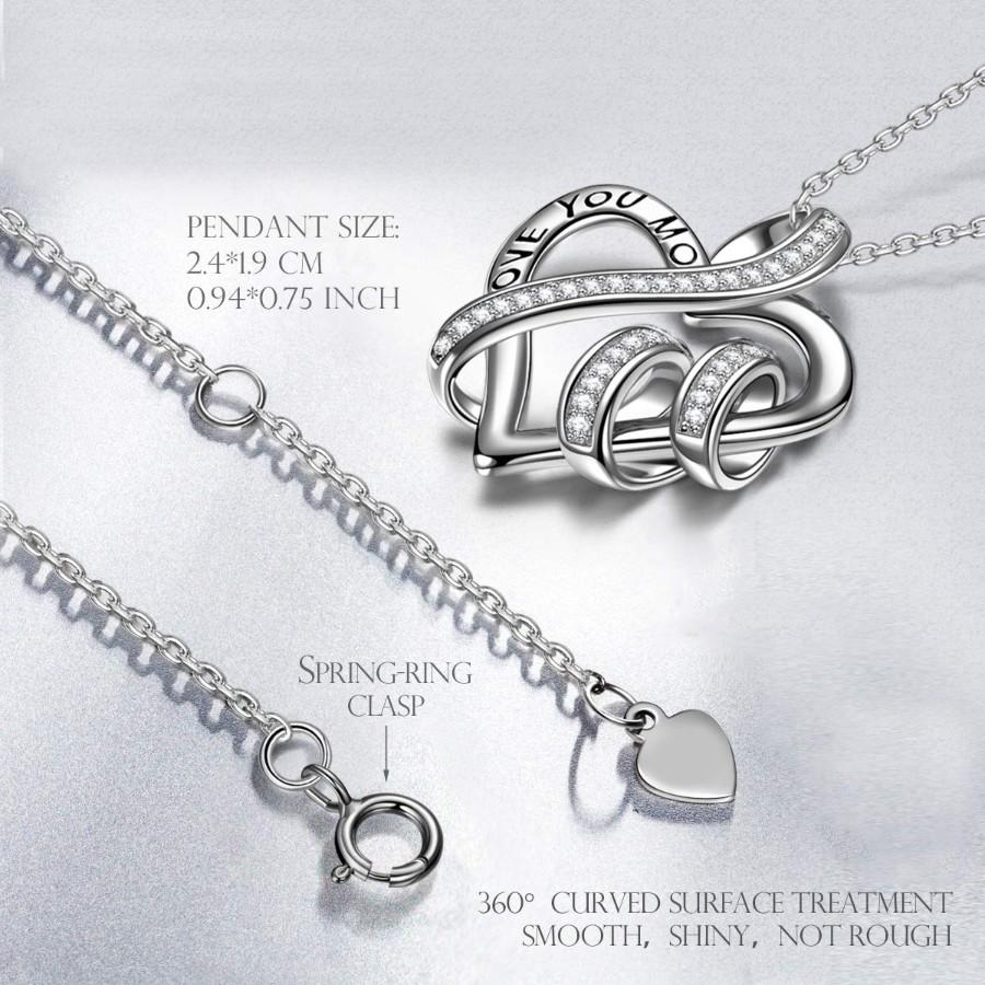 White Elements Pav'e Intertwined Heart Shaped Necklace